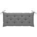 Banc de jardin 2 places avec coussin 120 cm Gris Eucalyptus - Photo n°8