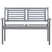 Banc de jardin 2 places avec coussin 120 cm Gris Eucalyptus - Photo n°3