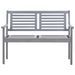 Banc de jardin 2 places avec coussin 120 cm Gris Eucalyptus - Photo n°3