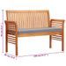 Banc de jardin 2 places avec coussin 120cm Bois d'acacia massif - Photo n°7