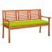 Banc de jardin 3 places avec coussin 150 cm Bois d'eucalyptus 26 - Photo n°1