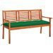 Banc de jardin 3 places avec coussin 150 cm Bois d'eucalyptus 9 - Photo n°1