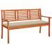 Banc de jardin 3 places avec coussin 150 cm Bois d'eucalyptus - Photo n°1