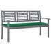 Banc de jardin 3 places avec coussin 150 cm Gris Eucalyptus 3 - Photo n°1