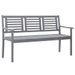 Banc de jardin 3 places avec coussin 150 cm Gris Eucalyptus 3 - Photo n°2