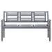 Banc de jardin 3 places avec coussin 150 cm Gris Eucalyptus 3 - Photo n°3