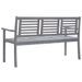 Banc de jardin 3 places avec coussin 150 cm Gris Eucalyptus 3 - Photo n°4