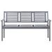 Banc de jardin 3 places avec coussin 150 cm Gris Eucalyptus 2 - Photo n°3