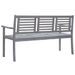 Banc de jardin 3 places avec coussin 150 cm Gris Eucalyptus 2 - Photo n°4