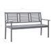 Banc de jardin 3 places avec coussin 150 cm Gris Eucalyptus 2 - Photo n°9