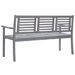 Banc de jardin 3 places avec coussin 150 cm Gris Eucalyptus - Photo n°4