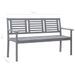 Banc de jardin 3 places avec coussin 150 cm Gris Eucalyptus - Photo n°9