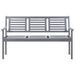 Banc de jardin 3 places avec coussin 150 cm Gris Eucalyptus - Photo n°3