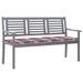 Banc de jardin 3 places avec coussin 150 cm Gris Eucalyptus - Photo n°1