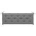 Banc de jardin 3 places avec coussin 150 cm Gris Eucalyptus - Photo n°8