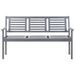 Banc de jardin 3 places avec coussin 150 cm Gris Eucalyptus - Photo n°3