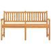 Banc de jardin 3 places avec table 150 cm Bois de teck massif - Photo n°3