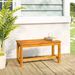 Banc de jardin 80x35x45 cm bois massif d'acacia - Photo n°1