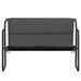 Banc de jardin à 2 places avec coussin anthracite acier - Photo n°3