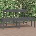 Banc de jardin à 2 places gris 159,5x44x45cm bois massif de pin - Photo n°2