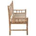 Banc de jardin avec coussin 120 cm Bambou 27 - Photo n°4