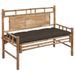 Banc de jardin avec coussin 120 cm Bambou 9 - Photo n°1