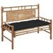 Banc de jardin avec coussin 120 cm Bambou 10 - Photo n°1