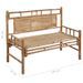 Banc de jardin avec coussin 120 cm Bambou 23 - Photo n°10