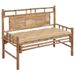 Banc de jardin avec coussin 120 cm Bambou 8 - Photo n°1