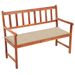 Banc de jardin avec coussin 120 cm Bois d'acacia massif 77 - Photo n°1