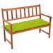 Banc de jardin avec coussin 120 cm Bois d'acacia massif 64 - Photo n°1