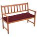Banc de jardin avec coussin 120 cm Bois d'acacia massif 50 - Photo n°1