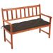 Banc de jardin avec coussin 120 cm Bois d'acacia massif 49 - Photo n°1