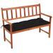 Banc de jardin avec coussin 120 cm Bois d'acacia massif 48 - Photo n°1