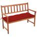 Banc de jardin avec coussin 120 cm Bois d'acacia massif 43 - Photo n°1
