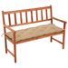 Banc de jardin avec coussin 120 cm Bois d'acacia massif 46 - Photo n°1