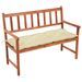 Banc de jardin avec coussin 120 cm Bois d'acacia massif 45 - Photo n°1