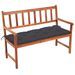 Banc de jardin avec coussin 120 cm Bois d'acacia massif 41 - Photo n°1