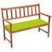Banc de jardin avec coussin 120 cm Bois d'acacia massif 36 - Photo n°1