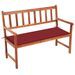 Banc de jardin avec coussin 120 cm Bois d'acacia massif 38 - Photo n°1