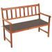 Banc de jardin avec coussin 120 cm Bois d'acacia massif 34 - Photo n°1