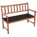 Banc de jardin avec coussin 120 cm Bois d'acacia massif 33 - Photo n°1
