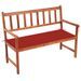 Banc de jardin avec coussin 120 cm Bois d'acacia massif 32 - Photo n°1