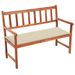 Banc de jardin avec coussin 120 cm Bois d'acacia massif 31 - Photo n°1