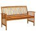 Banc de jardin avec coussin 147 cm Bois d'acacia massif - Photo n°2