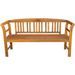 Banc de jardin avec coussin 157 cm Bois d'acacia massif 10 - Photo n°3