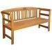 Banc de jardin avec coussin 157 cm Bois d'acacia massif 6 - Photo n°2