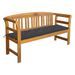 Banc de jardin avec coussin 157 cm Bois d'acacia massif 2 - Photo n°1