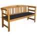 Banc de jardin avec coussin 157 cm Bois d'acacia massif 13 - Photo n°1