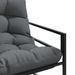 Banc de jardin avec coussin anthracite 113 cm acier - Photo n°8